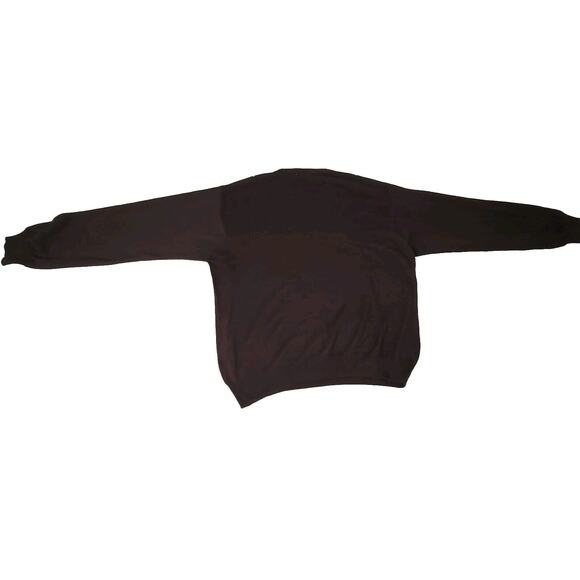 Turnbury Sweater Mens Size 48 Extra Fine Merino Wool V-Neck Pullover Brown Italy - Picture 2 of 16